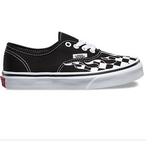 Kids black flame vans